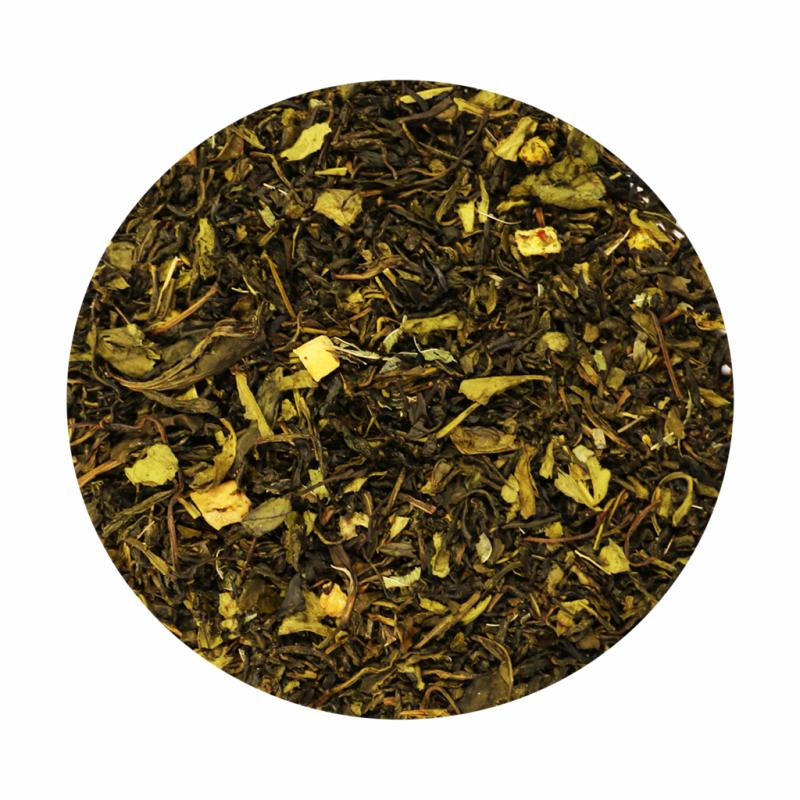 Chaplon grøn/hvid tebreve fersken og mango 100 stk