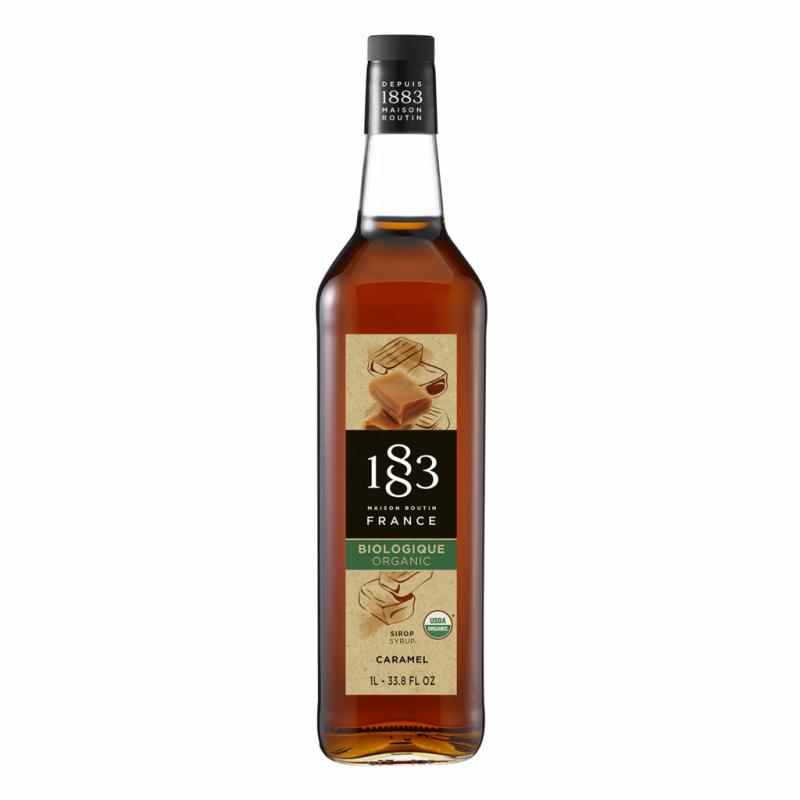 1883 Caramel Organic Syrup 100CL Glass 