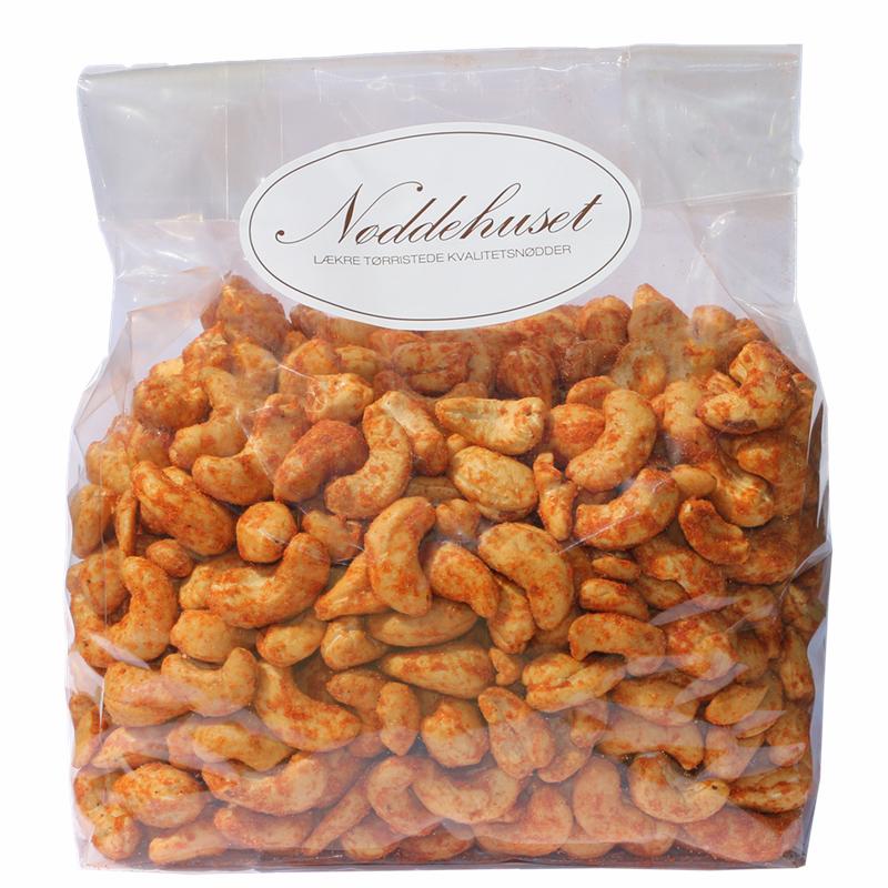 Nøddehuset Tørristede Cashewnødder med Paprika BESTILLINGSVARE